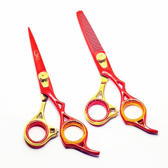 Barber Scissor Set Cutting And Thinning Shears - Picture 2 of 3